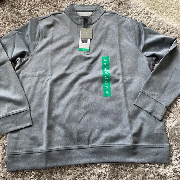 NWT! Hickey Freeman Sweater Adult XL Gray Quarter Zip Pullover Mens Extra Large - Picture 1 of 5